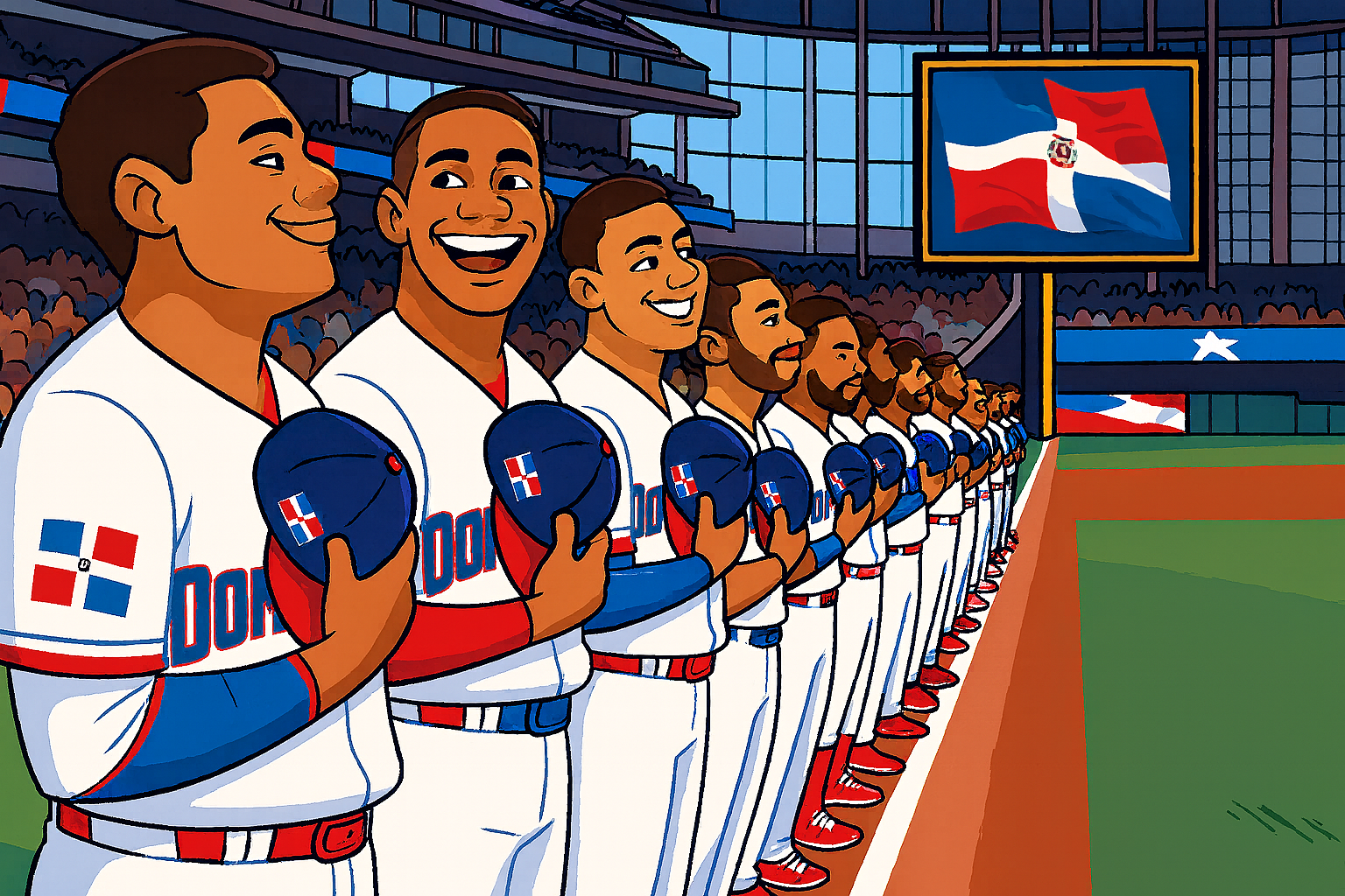 Team Dominican Republic WBC 2026 lineup graphic with star players
