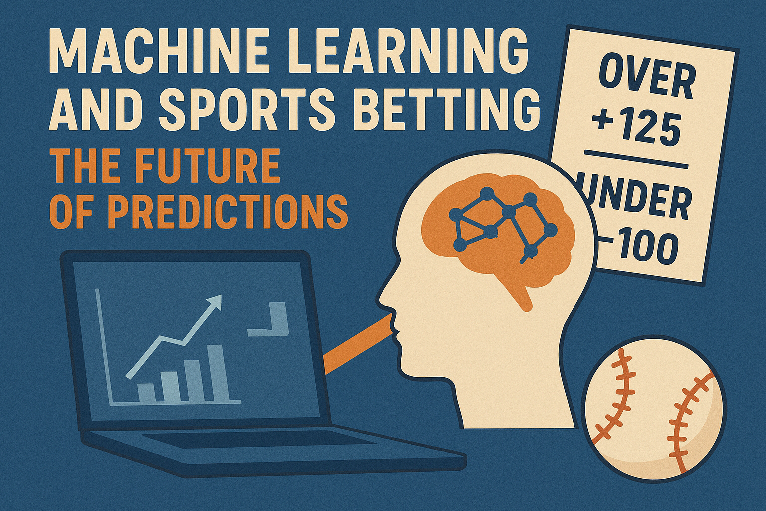 Laptop screen with sports data charts and model outputs